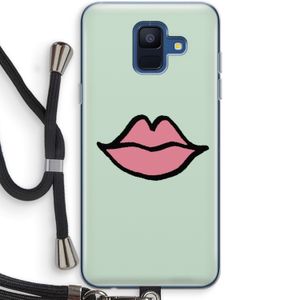 Kusje: Samsung Galaxy A6 (2018) Transparant Hoesje met koord