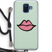 Kusje: Samsung Galaxy A6 (2018) Transparant Hoesje met koord