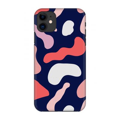 Memphis Shapes Pink: Volledig geprint iPhone 11 Hoesje
