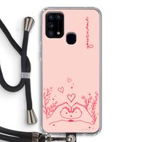Love is in the air: Samsung Galaxy M31 Transparant Hoesje met koord