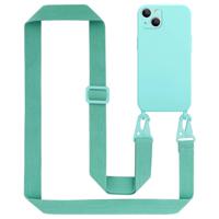 Cadorabo Mobiele telefoon ketting geschikt voor Apple iPhone 14 Hoesje in LIQUID TURKOOIS - Silicone beschermhoes - thumbnail