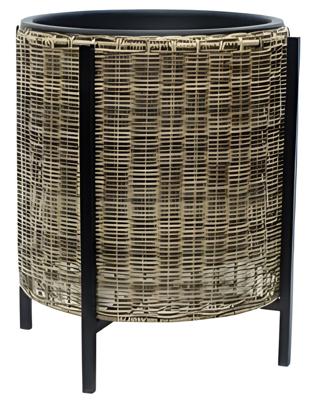 Pot wicker 39x39x43 incl standaard - Driesprong collection