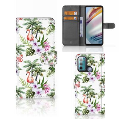 Motorola Moto G60 | Telefoonhoesje | Met pasjeshouder | Flamingo Palms