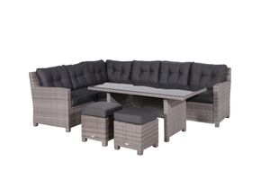 Blue bird L/D set 5-dlg links organic grey 2-h/ reflex black - Garden impressions