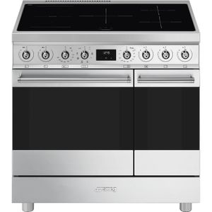 Smeg C92IMX2 Inductie fornuis Grijs