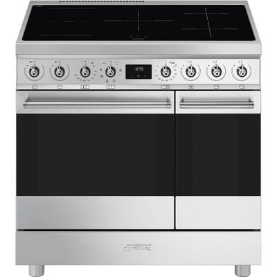 Smeg C92IMX2 Inductie fornuis Grijs