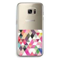 Gekleurde driehoekjes: Samsung Galaxy S7 Edge Transparant Hoesje