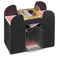 Relaxdays kaartenschudmachine op batterij zwart 6 decks | 6 stuks