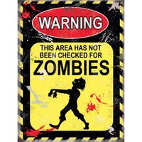 Metalen plaatje Zombies voor op kantoor