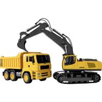 Amewi 1:18 Bouwvoertuig Bouwvoertuig, Truck Met lichteffect, Incl. accu en laadkabel