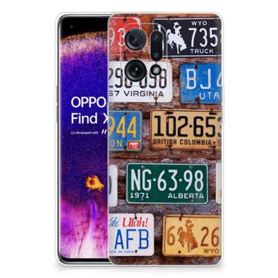 OPPO Find X5 | Siliconen hoesje | met foto Kentekenplaten