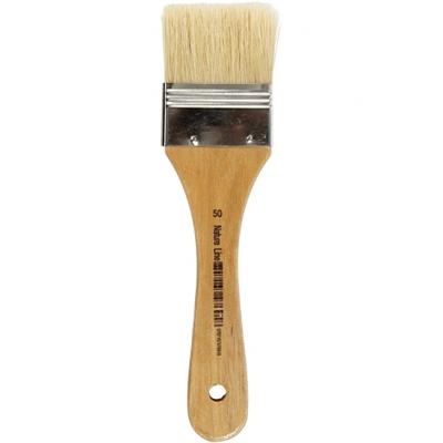 Hobby/knutsel kwast - 2x - varkensharen - 50 mm - Verniskwast - Schilderkwast