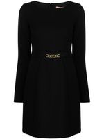 TWINSET logo-plaque long-sleeve minidress - Noir