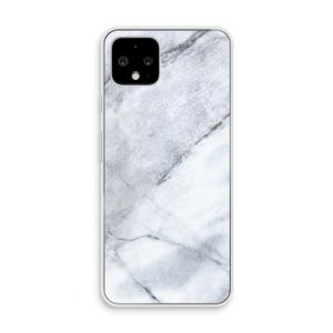 Witte marmer: Pixel 4 Transparant Hoesje