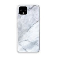 Witte marmer: Pixel 4 Transparant Hoesje
