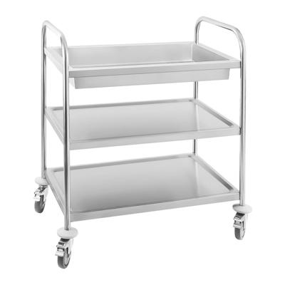 Serveerwagen - 2 legborden en afruimbak - tot 500 kg - ronde buis