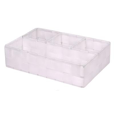 Opbergmanden - 4 vaks - wit - ladekast organizer - sokken / ondergoed