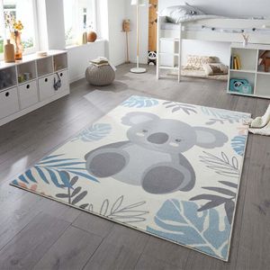 Vloerkleed Kids Coala - 80x150cm - Creme Grafisch Vloerkleed - 123vloerkleed.nl is de online webshop voor vloerkleden en woonaccessoires.