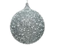 Kerstbal foam stip d8 cm zilver - Decoris - thumbnail