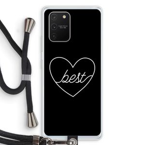 Best heart black: Samsung Galaxy S10 Lite Transparant Hoesje met koord