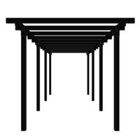 Zwart Houten Dubbele Pergola 664 CM Zwart Houten Dubbele Pergola 664 CM