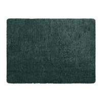 MSV Badkamerkleedje/badmat tapijt - voor de vloer - donkergroen - 50 x 70 cm - langharig - Badmatjes