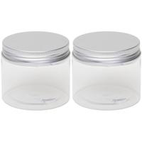 Kleine weckpot / inmaakpot - 2x - 150 ml - kunststof - met schroefdeksel - 7 x 6 cm