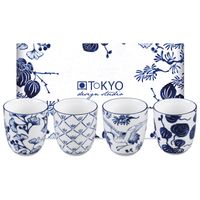 Tokyo Design Studio - Flora Japonica - Koppenset - Set van 4 stuks - 6.7 x 7.7cm 170ml