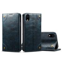 Voor iPhone XR barok eenvoudige horizontale Flip lederen draagtas met houder & kaartsleuven & portemonnee (blauw) Voor iPhone XR barok eenvoudige horizontale Flip lederen draagtas met houder & kaartsleuven & portemonnee (blauw)