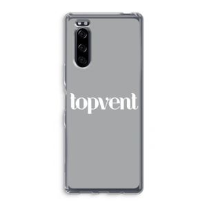 Topvent Grijs Wit: Sony Xperia 5 Transparant Hoesje