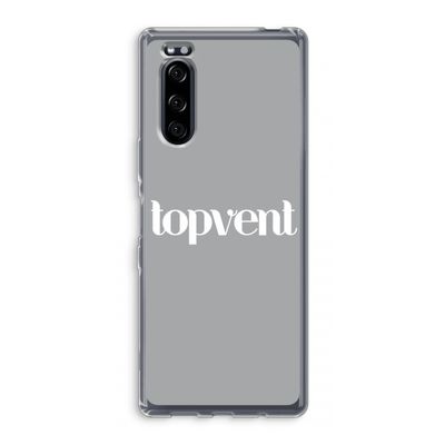 Topvent Grijs Wit: Sony Xperia 5 Transparant Hoesje
