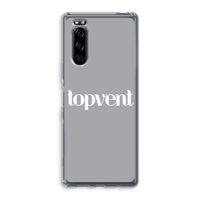 Topvent Grijs Wit: Sony Xperia 5 Transparant Hoesje