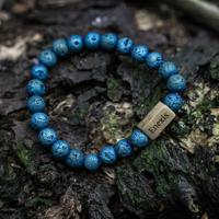 Voltage &apos;Electroplated Lava&apos; blauwe kralen armband