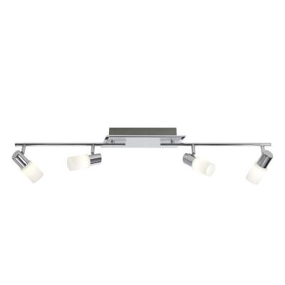 Trio Design plafondspotSeries 8214 4-lichts metaalgrijs met chroom - 821410405
