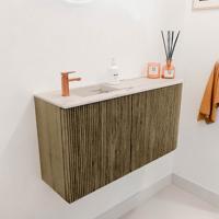 Toiletmeubel Mondiaz Joya Dlux | 81.6 cm | Meubelkleur Dusk | Faye wastafel Nata Wasbak Links | 1 kraangat