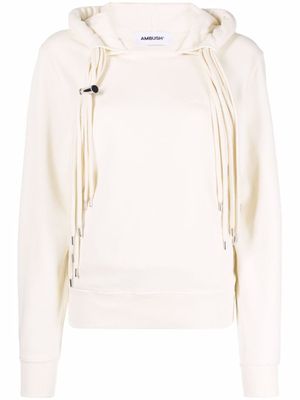 AMBUSH hoodie en coton à lien de resserrage - Tons neutres