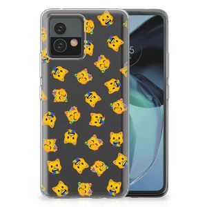 TPU bumper voor Motorola Moto G72 Katten Emojis