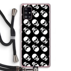 Musketon Skulls: Samsung Galaxy A51 5G Transparant Hoesje met koord