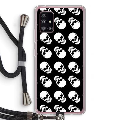 Musketon Skulls: Samsung Galaxy A51 5G Transparant Hoesje met koord