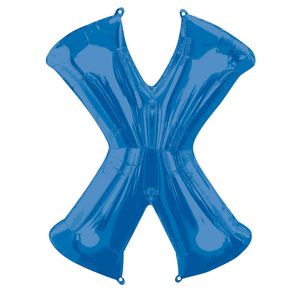 Folieballon Blauwe Letter 'X' - Groot