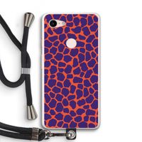 Purple Giraffe: Pixel 3 XL Transparant Hoesje met koord