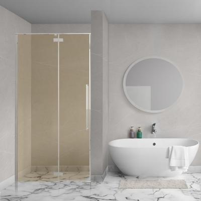 Aqua Vista Oria Linea nisdeur - 100x200cm - incl. montageset - champagne glas - Chroom SW1186322/SW1175898