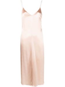 Fabiana Filippi robe-nuisette mi-longue en satin - Rose