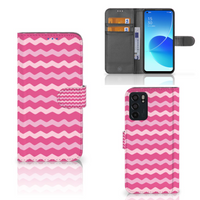 OPPO Reno6 5G Telefoon Hoesje Waves Pink - thumbnail