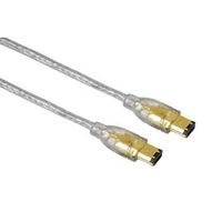 Hama Video Connecting Cable, 6-pin. IEEE1394 Male Plug, 2 m, Transparent