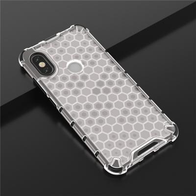 Voor Galaxy A20s shock proof honingraat PC + TPU case (wit)