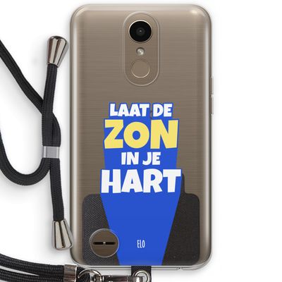 Laat de zon in je hart: LG K10 (2017) Transparant Hoesje met koord