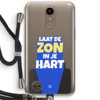 Laat de zon in je hart: LG K10 (2017) Transparant Hoesje met koord