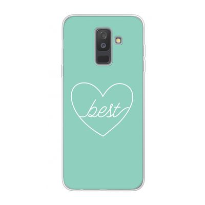 Best heart pastel: Samsung Galaxy A6 Plus (2018) Transparant Hoesje