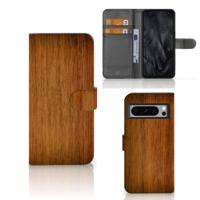 Google Pixel 8 Pro | Book Style Case | Donker Hout